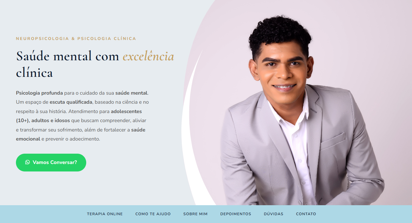 Site para o Psicólogo Matheus Oliveira